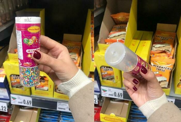 Cuando le das la vuelta a este tarro de chispitas, ves la cantidad real