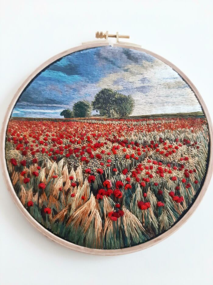 Mi nuevo trabajo, un campo de flores de amapola