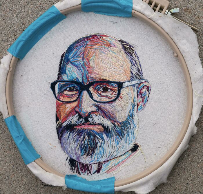 ¡Acabo de terminar un retrato conmemorativo para el tío de un amigo!