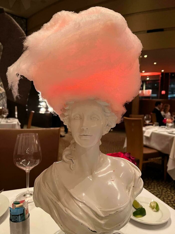 ¡Esto no es un plato! ¡La peluca está arriba!