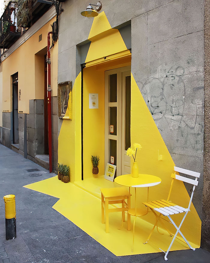Sorprendente entrada de restaurante