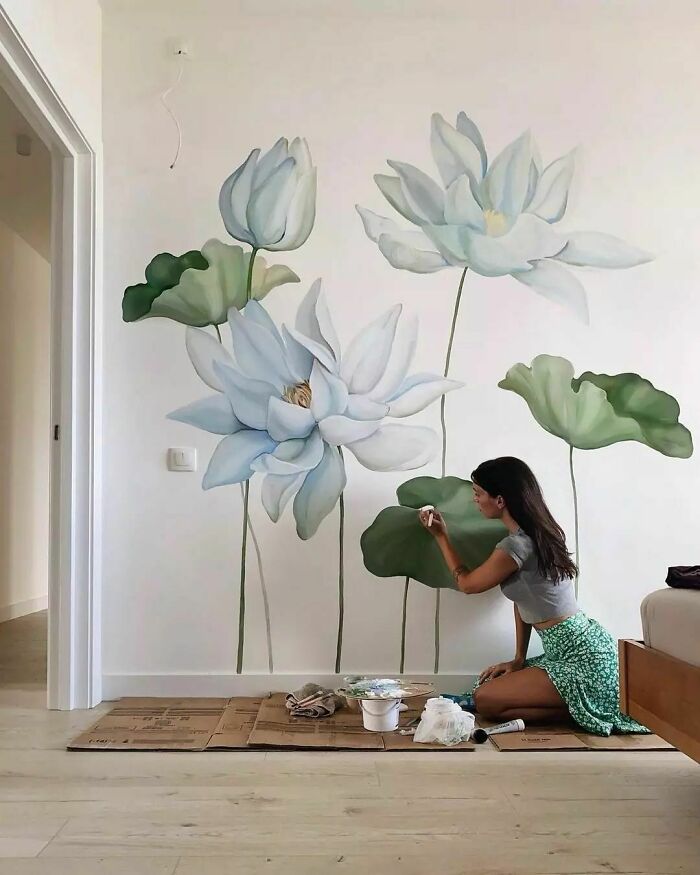Estoy enamorado de esta impresionante pintura mural