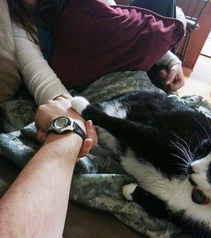 Me estiré para tomar la mano de mi esposa y alguien, de inmediato, se puso celoso