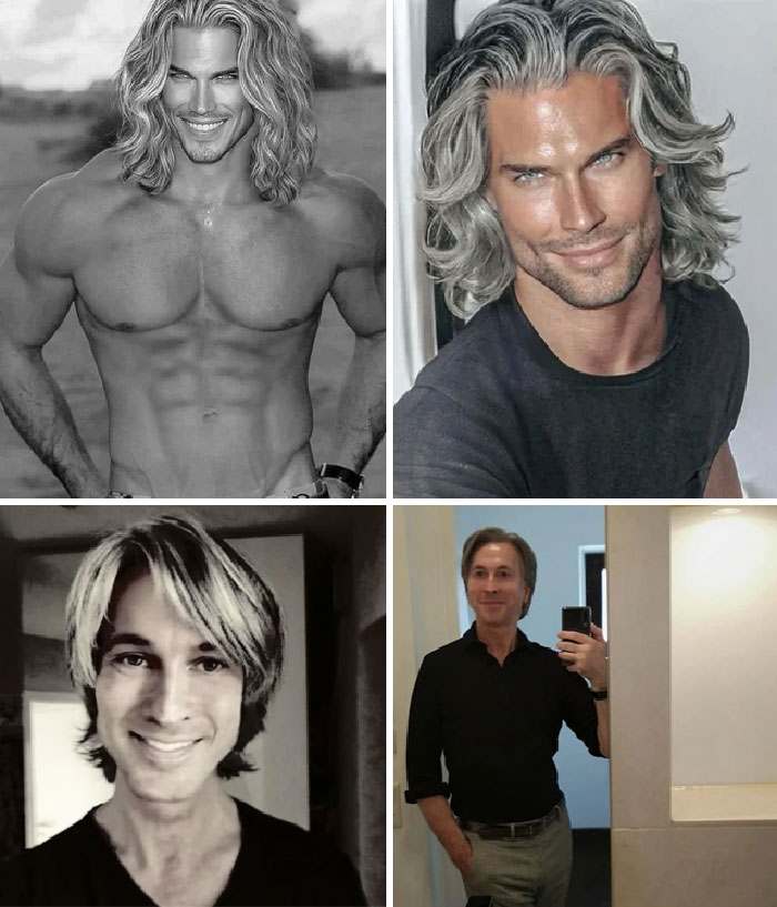 “Un modelo” con 225.000 seguidores. Las últimas dos fotos son de su cara real 