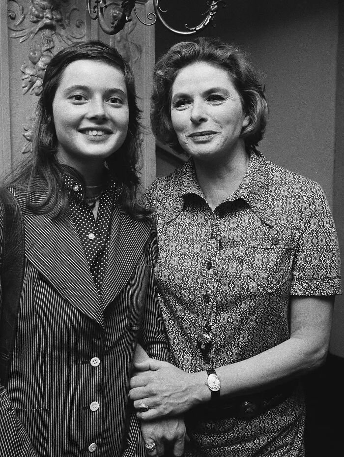 Ingrid Bergman e Isabella Rossellini en 1971