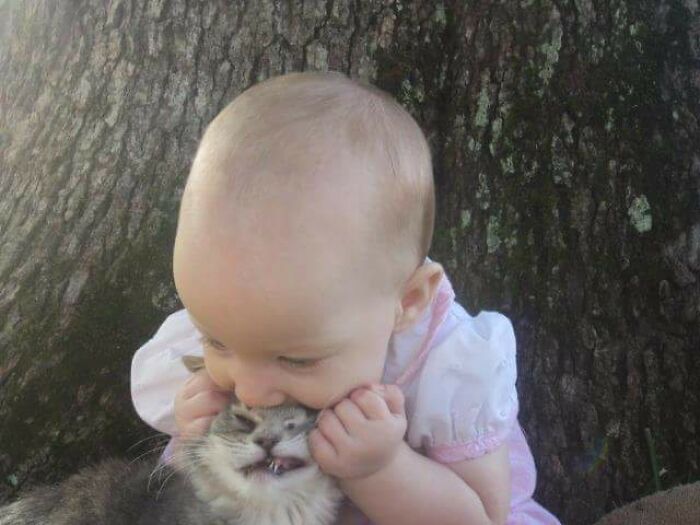 Una foto de mi sobrina en el momento perfecto