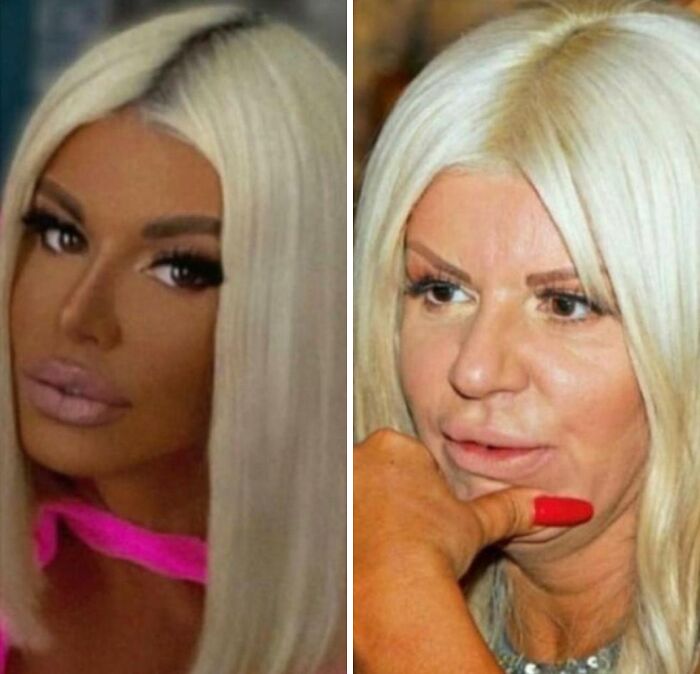 La foto publicada por ella vs. la foto tomada por un fan 