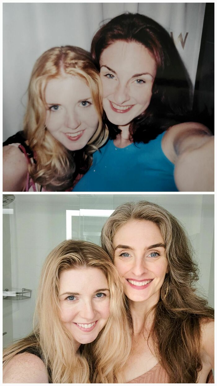 Mi mejor amiga y yo, con 20 años de diferencia