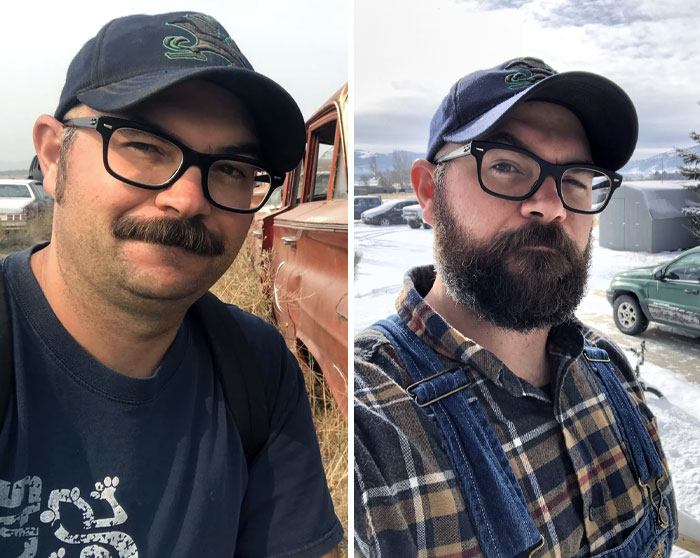 Antes y después de que UPS levantara la prohibición de llevar barba