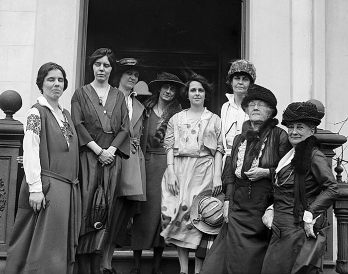 Grupo del Partido Nacional de la Mujer en abril de 1922
