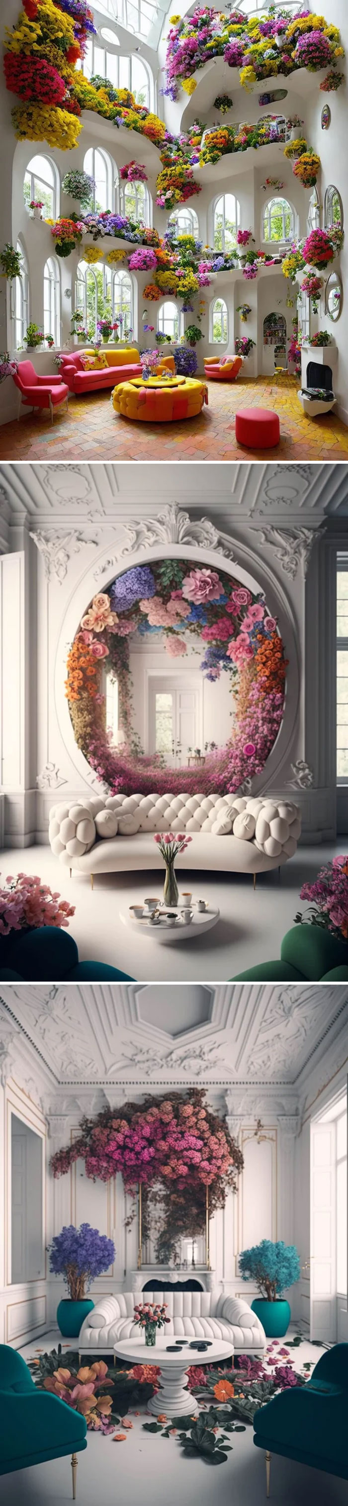 Interiores florales por Hassan Ragab