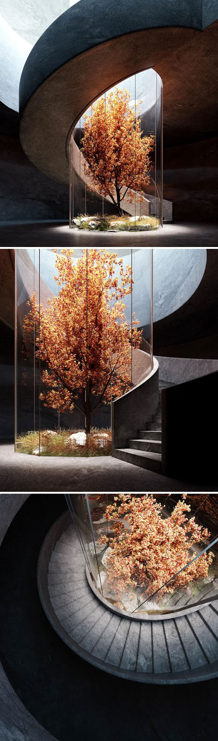 Silencio y contemplación, diseño y visualización por Luís Fernando