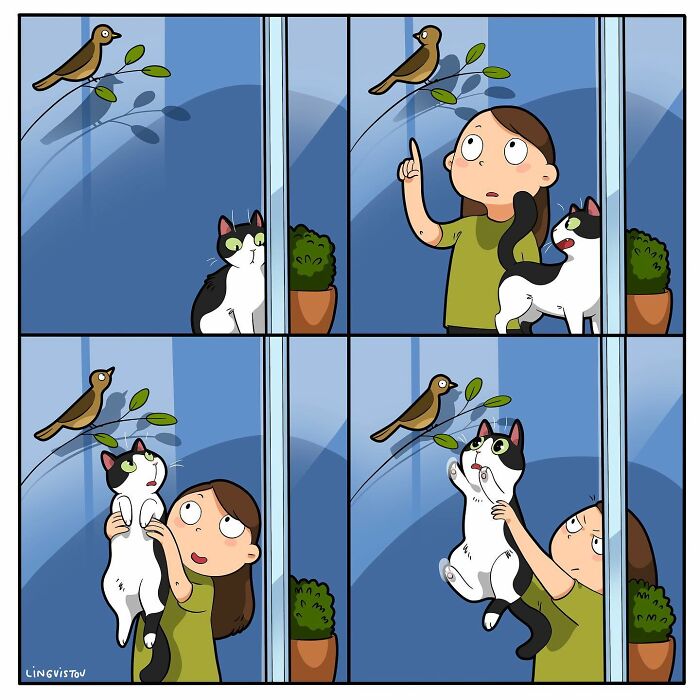 The Daily Realities Of Living With A Cat, Perfectly Captured By This Artist (40 New Pics)