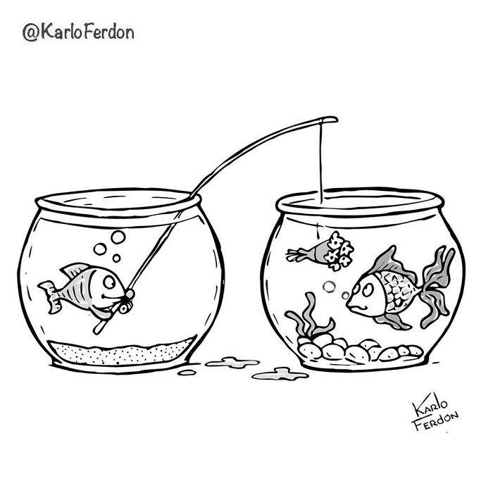 This Artist Continues To Make Humorous Comics Without Using A Single Word, And Here Are His 30 Newest Ones
