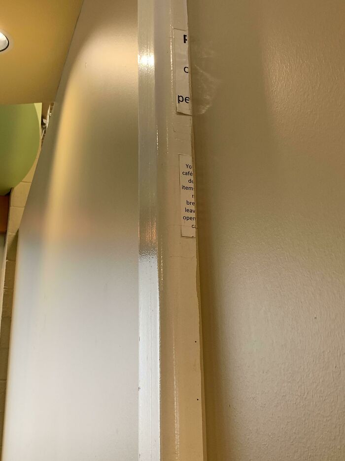 La nueva pared que hicieron en mi trabajo