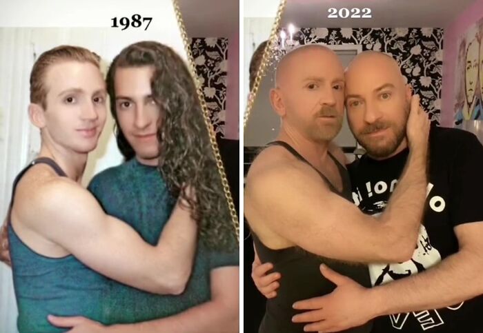 Gay Couple Recreates 30 Photos From The '80s And '90s, And The Internet Is Going Crazy