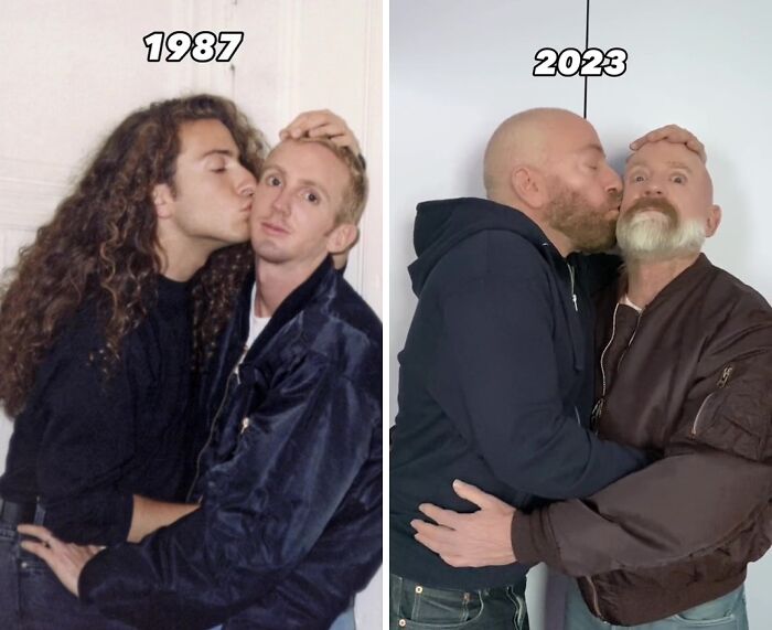Gay Couple Recreates 30 Photos From The '80s And '90s, And The Internet Is Going Crazy