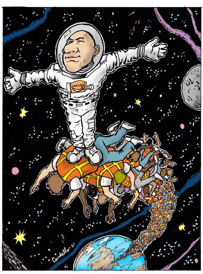 Cómo Jeff Bezos llegó al espacio en una imagen