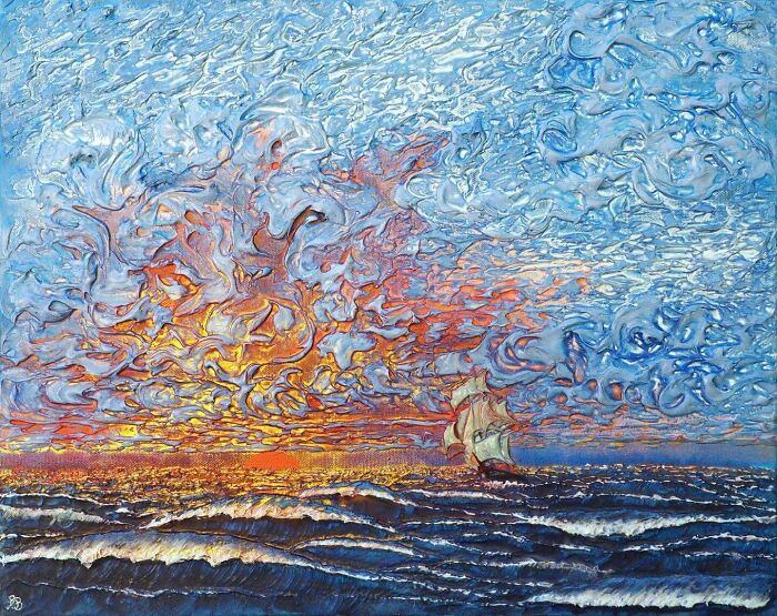 Navegar al atardecer 