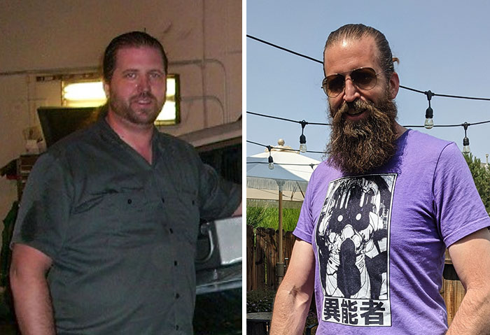 Perdí algo de peso, pero gané una barba. La primera vez que he estado por debajo de 90 kilos desde que estaba en mis veinte años. Me encanta la barba también