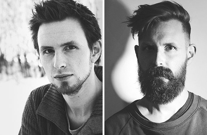 Mi patrón de crecimiento de la barba a los 23 frente a los 28 años. Esto demuestra que hay una esperanza incluso para los últimos en florecer