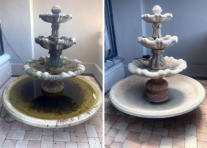 Lo hice hoy. La fuente quedó bien limpia