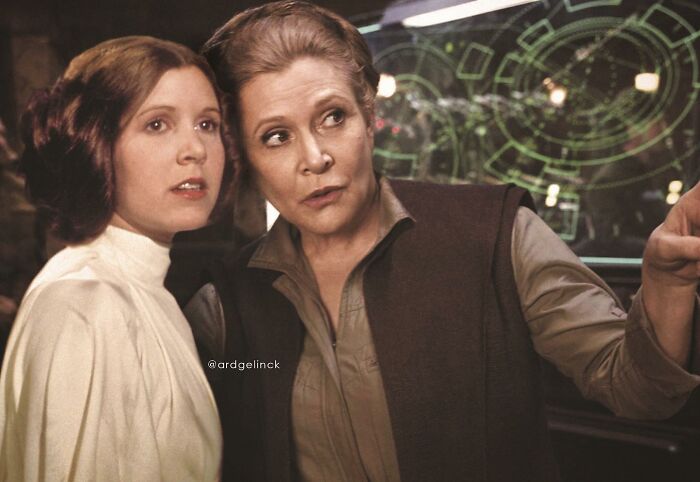Carrie Fisher y la Princesa Leia