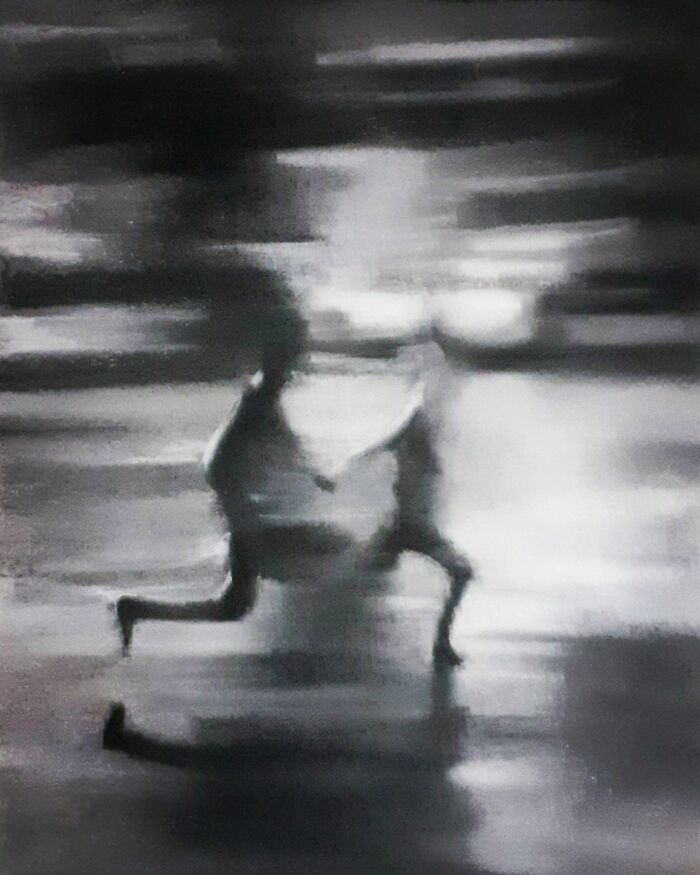 Huye Conmigo. Arte en carboncillo y pastel por mí