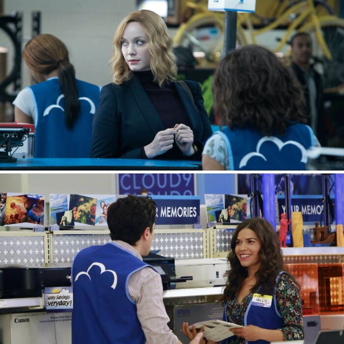 No sé cuánta gente ve ambos programas, pero una de las tiendas a las que van las "chicas buenas" es Cloud 9, la misma cadena de tiendas de "Superstore"