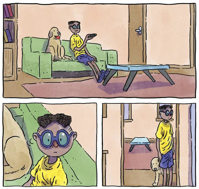 Este artista crea 6 nuevos y emotivos cómics sobre la vida con un gato y un perro inspirados en sus experiencias personales