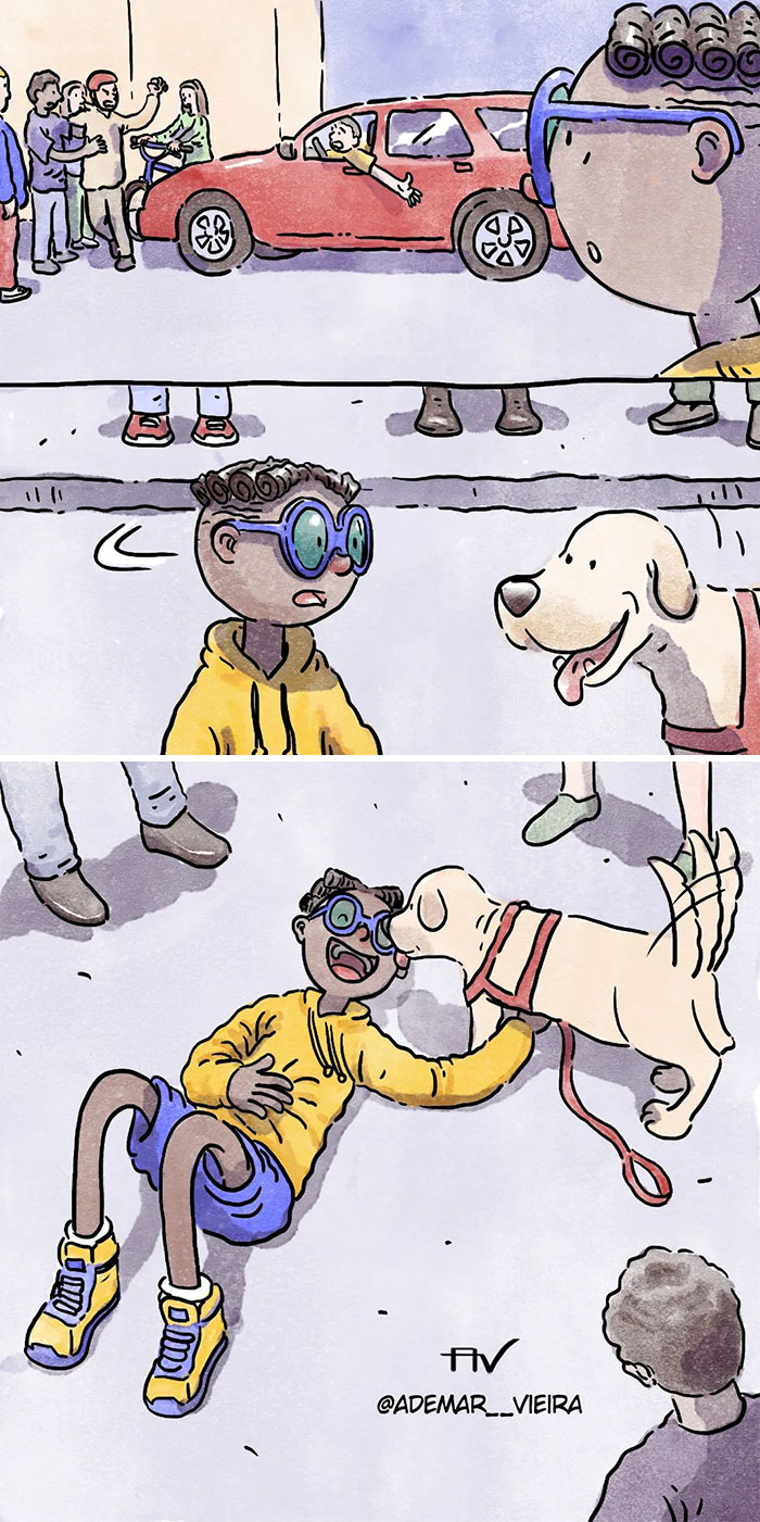 Este artista crea 6 nuevos y emotivos cómics sobre la vida con un gato y un perro inspirados en sus experiencias personales