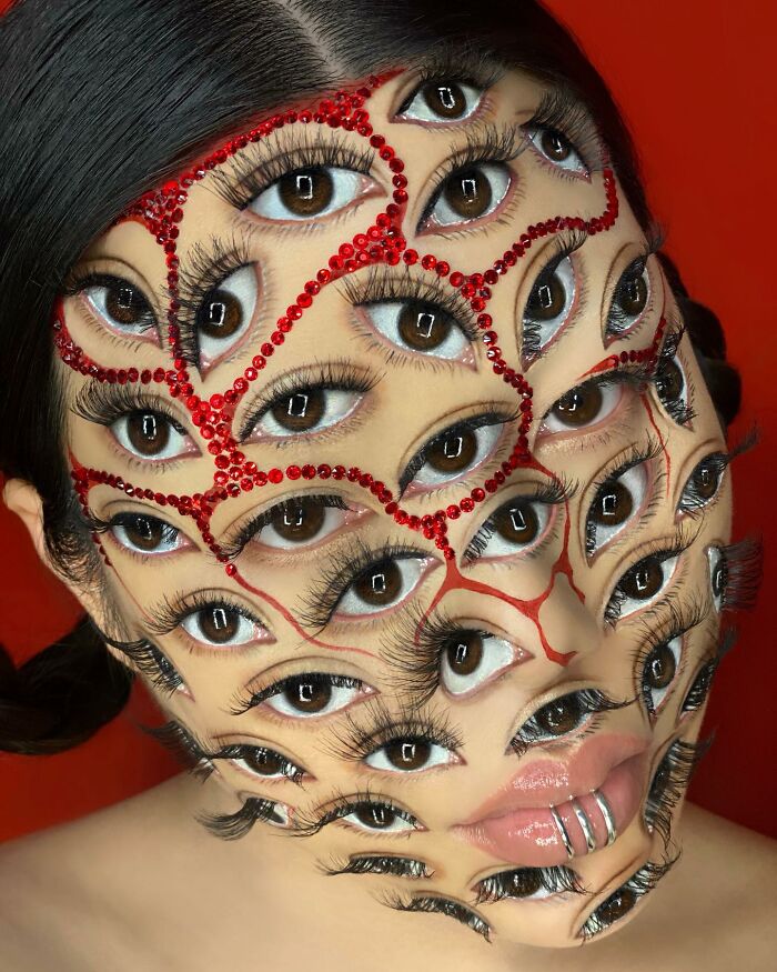 This Makeup Artist Creates The Most Fascinating Optical Illusion Looks, And You Might Need To Look At Them Twice To Figure It Out (31 New Pics)