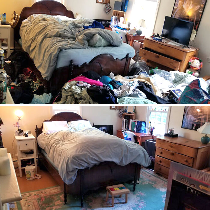 He limpiado mi habitación a fondo por primera vez en dos años. Se siente como una señal física de que mi depresión está mejorando