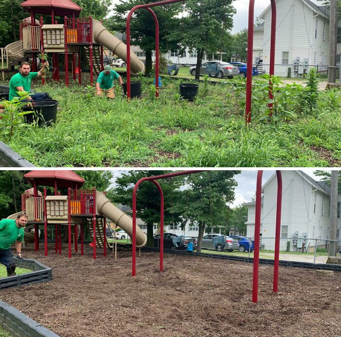 Nadie deshierba un parque infantil mejor que nosotros