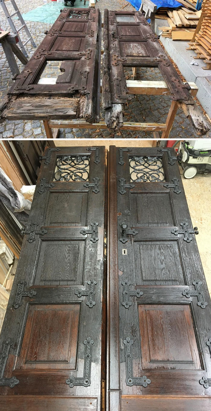 He restaurado la puerta de un mausoleo muy antiguo