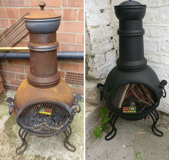 Satisfactoria restauración de chimeneas - Antes y después
