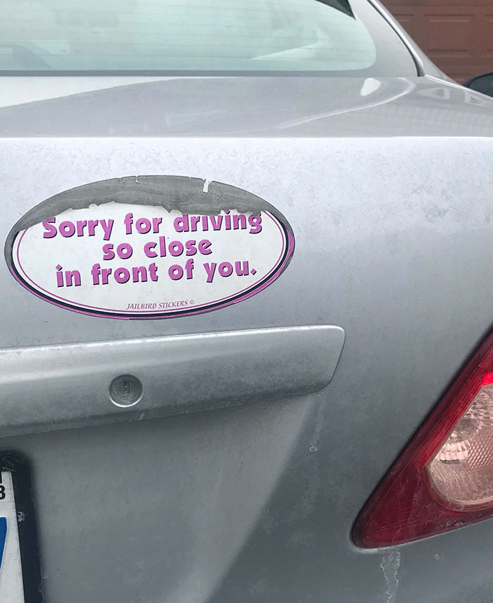 Esta pegatina de un coche