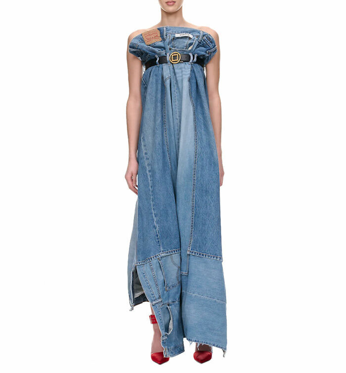 No entiendo la ropa de las tiendas. ¿¿¿Quién usaría esto, a dónde iría y por qué demonios alguien pagaría más de 3000 dólares para un horrible “reciclado” de Levi’s???