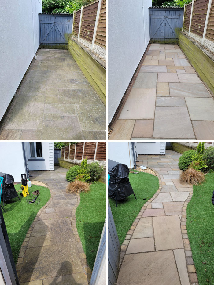 Patio antes y después
