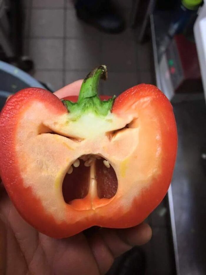 Pimiento enfadado