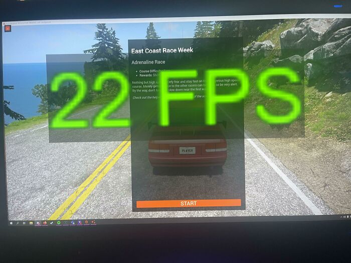 Mi contador de FPS decidió que quería llamar la atención