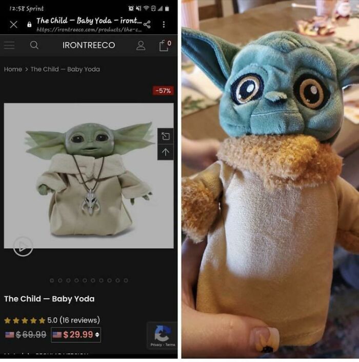 Mi amigo encargó un Grogu y esto es lo que recibió