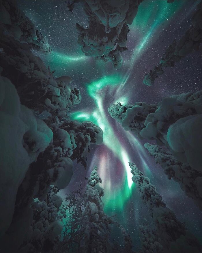 Así es estar directamente debajo de la aurora