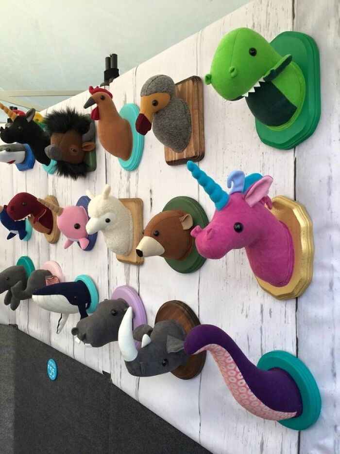 Animales de peluche "disecados"