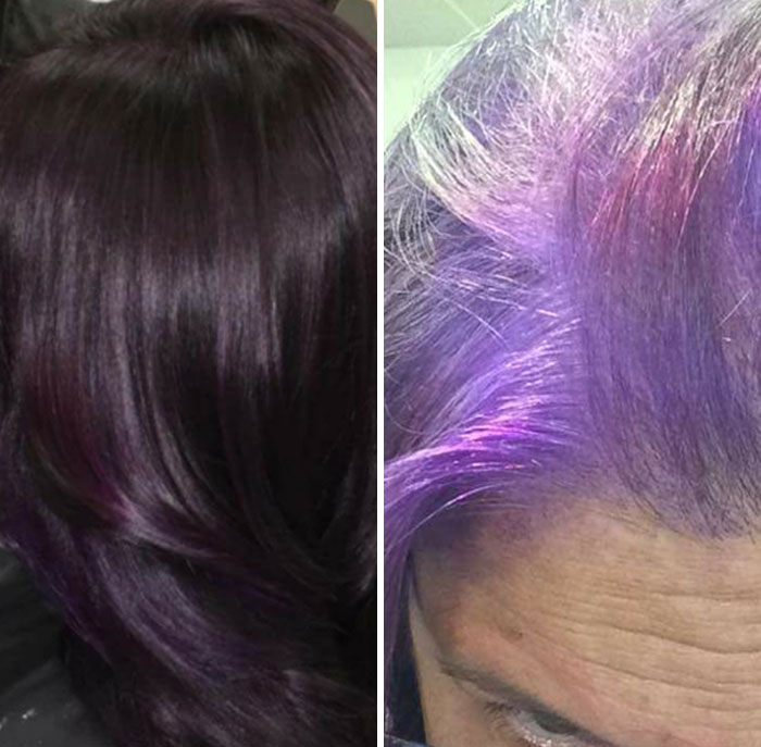 Esta mujer fue al salón pidiendo lo de la izquierda y salió de allí con lo de la derecha
