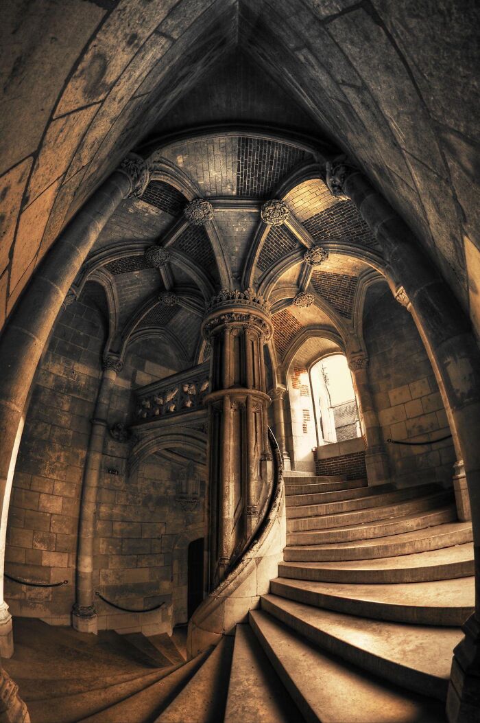 Arquitectura renacentista en el Real Château de Blois, el en Valle del Loira, Francia