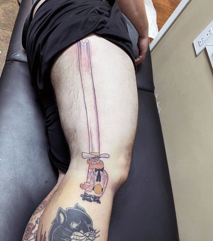 Me he tatuado la pierna