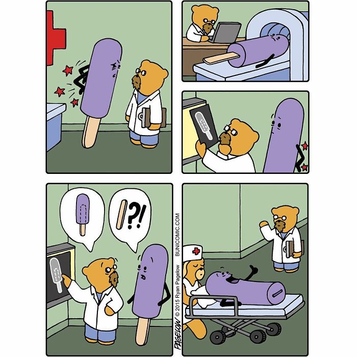 Artist Creates Cute Comics With Not-So-Cute Endings; Here Are 28 Featuring The Character Bear Doctor (New Pics)