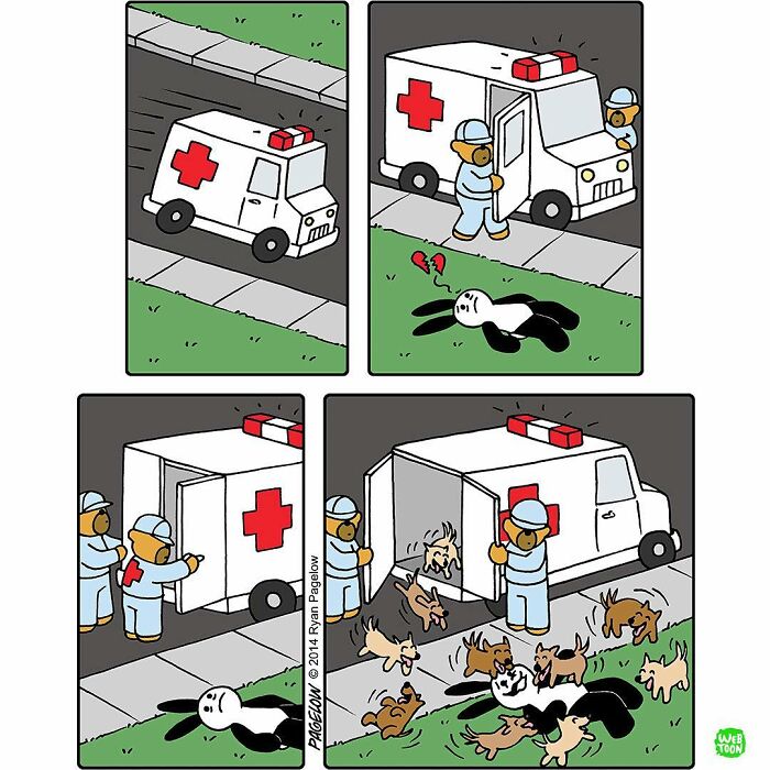 Artist Creates Cute Comics With Not-So-Cute Endings; Here Are 28 Featuring The Character Bear Doctor (New Pics)