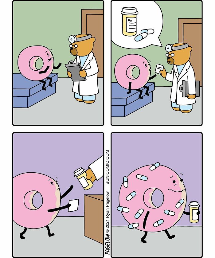 Artist Creates Cute Comics With Not-So-Cute Endings; Here Are 28 Featuring The Character Bear Doctor (New Pics)